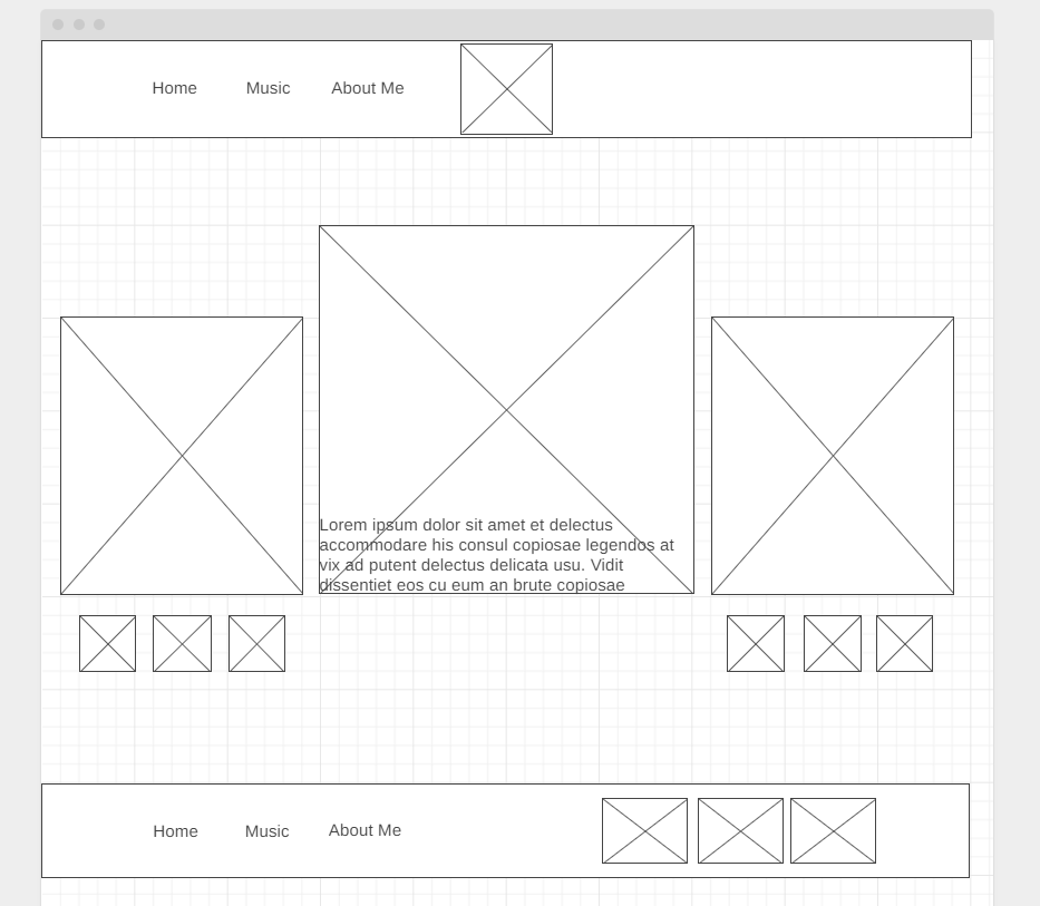 home page wireframe